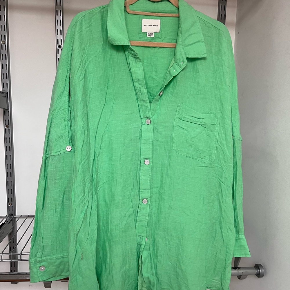 American Eagle Outfitters Green Shirt